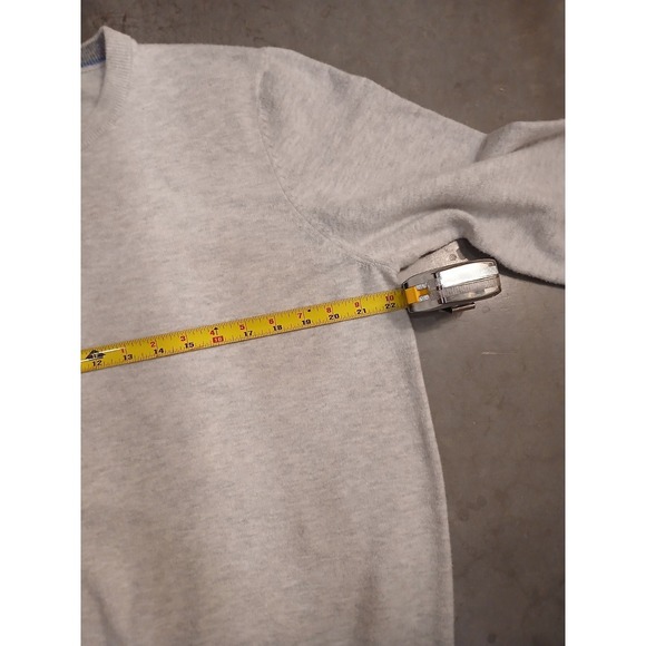 Faherty Sweater Men XL Gray Pullover Organic Cotton Sweatshirt Long Sleeve Crew - Picture 4 of 6